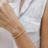 Gouden armband met zirkonia