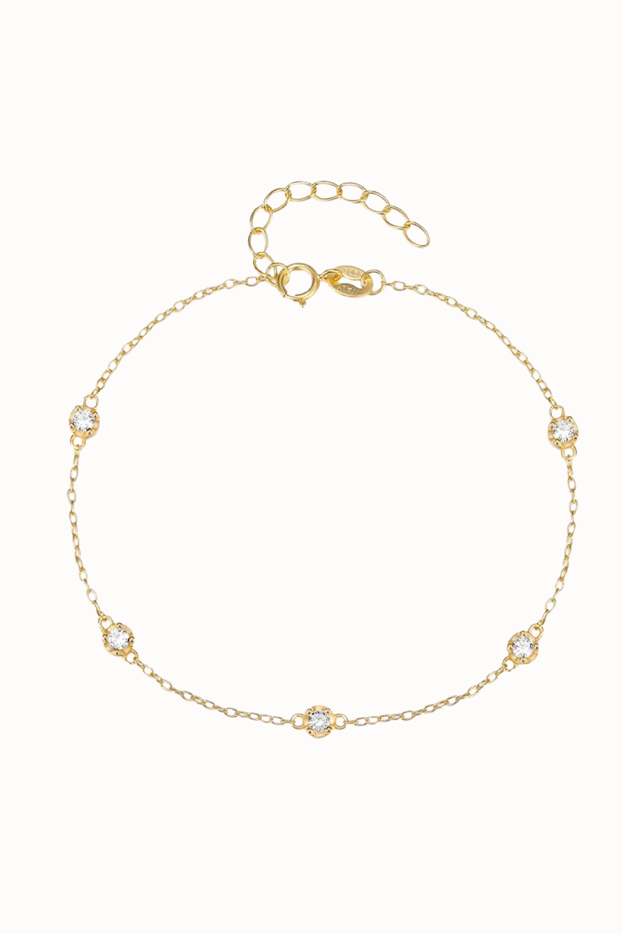 Gouden armband met zirkonia