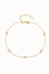 Gouden armband met zirkonia