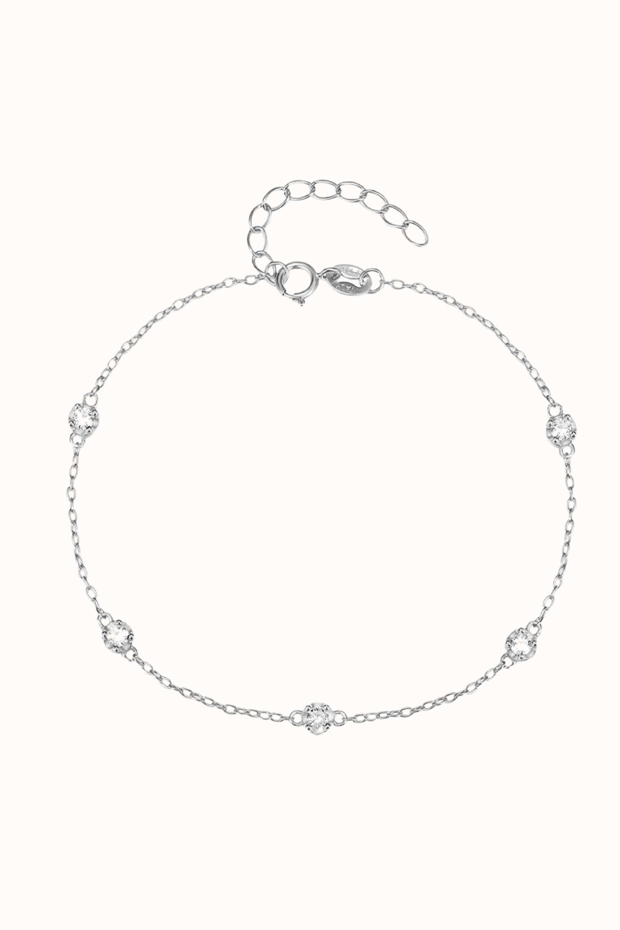 Gouden armband met zirkonia zilver