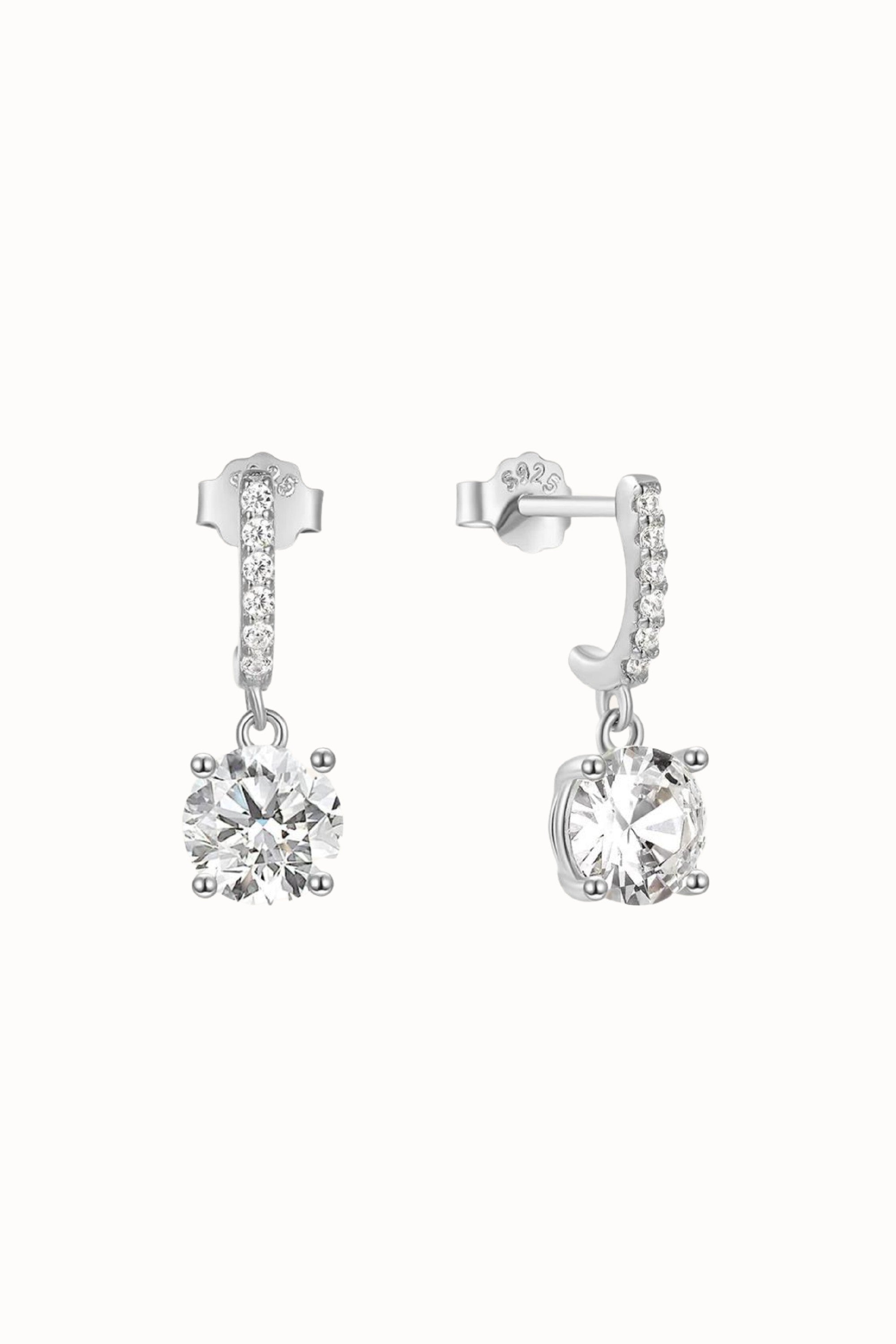 Hangoorbel met zirkonia goud