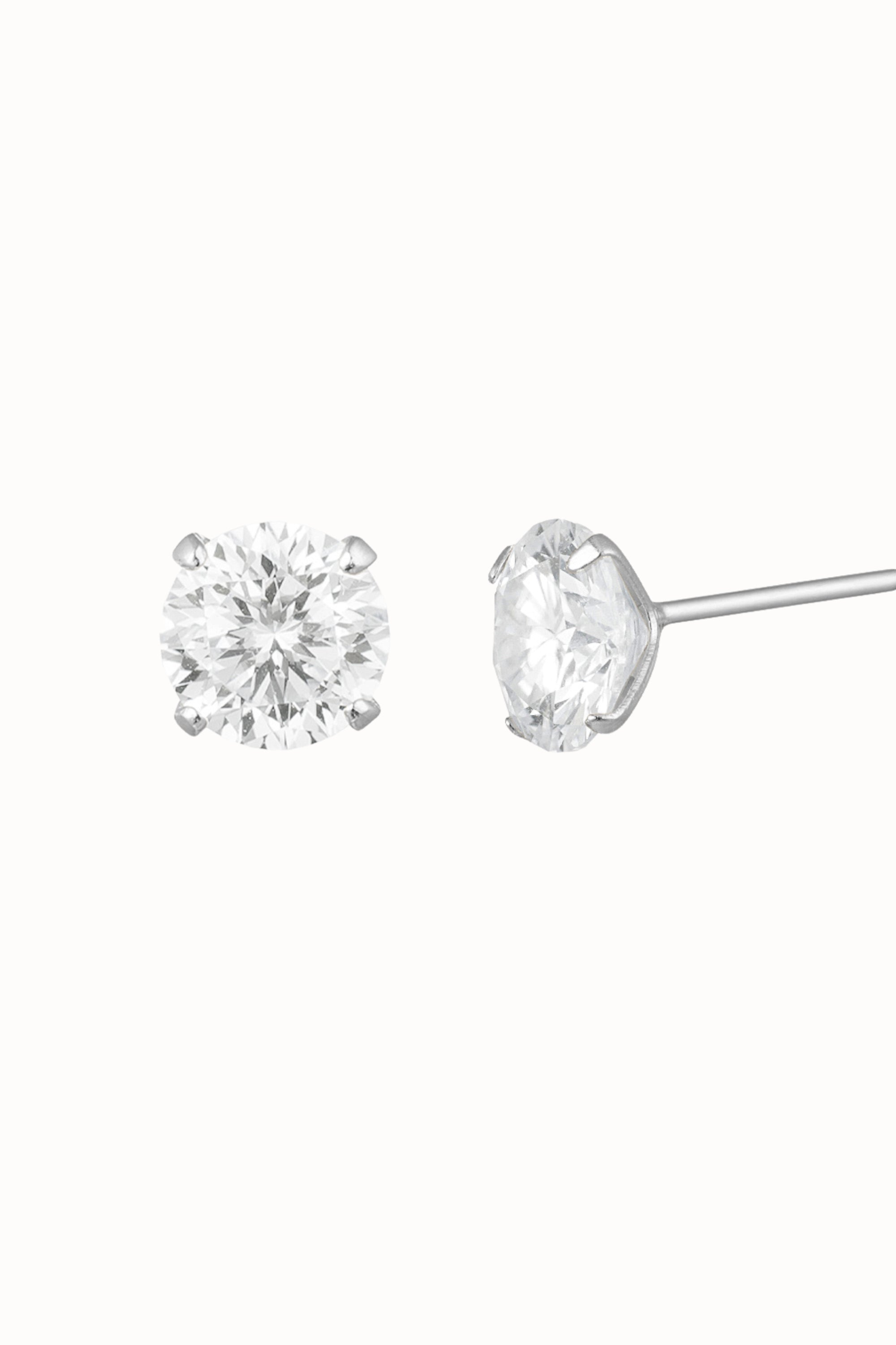 Oorstekers moissanite Eloise zilver