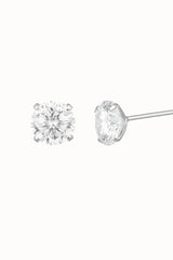 Oorstekers moissanite Eloise zilver