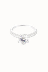 Ring moissanite Ivory zilver