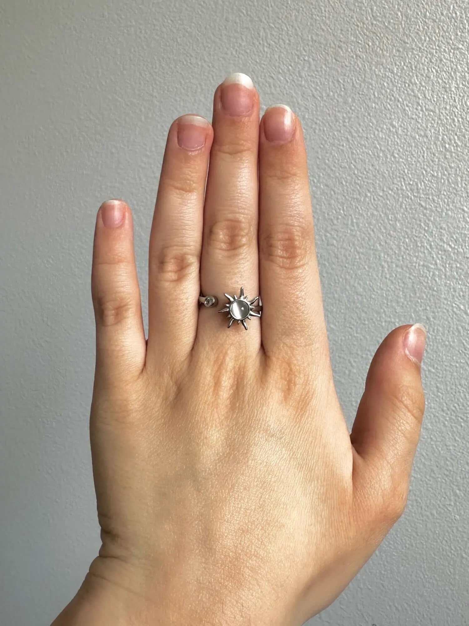 Anti-stress fidget ring zilver