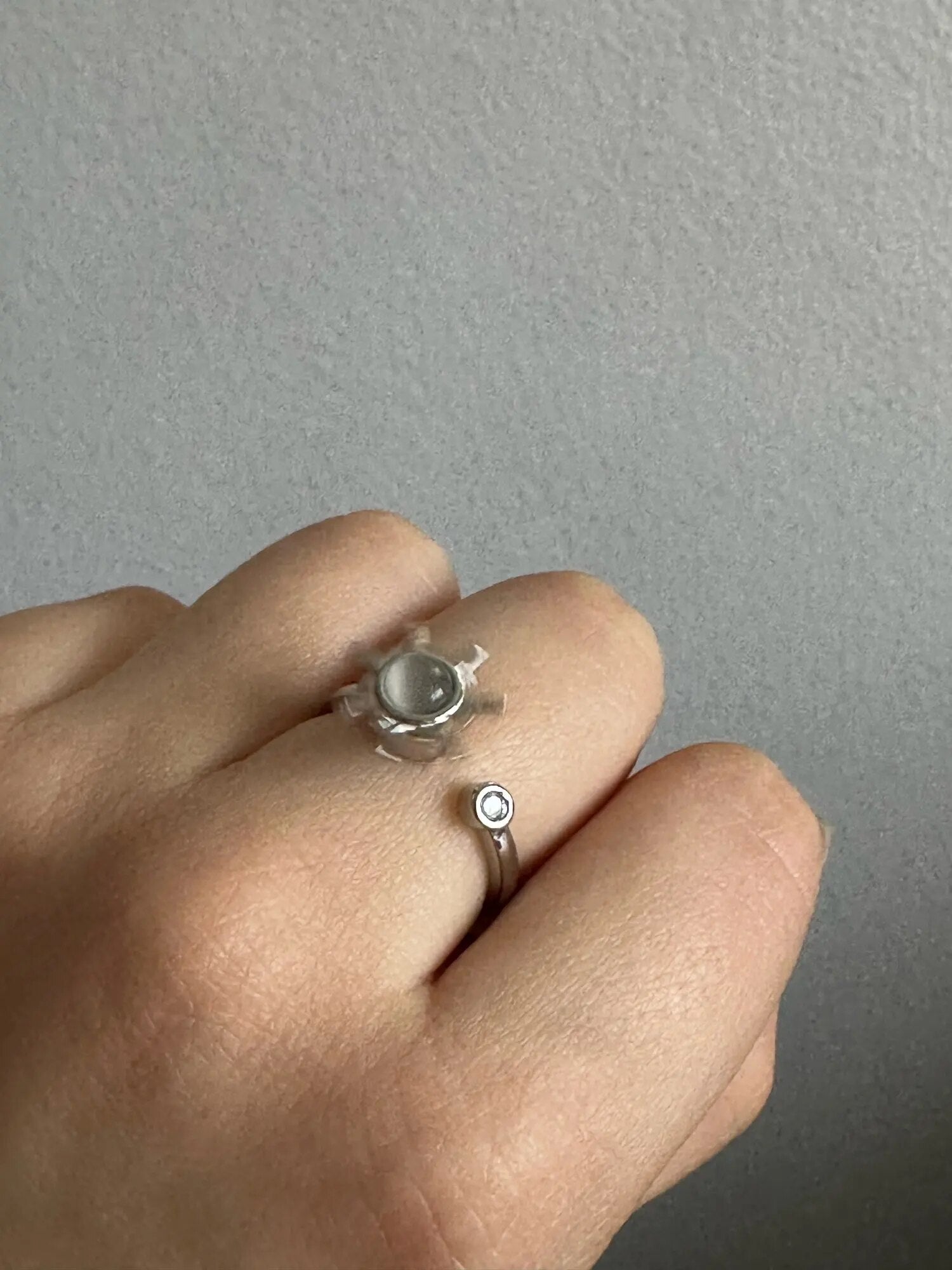 Anti-stress fidget ring zilver