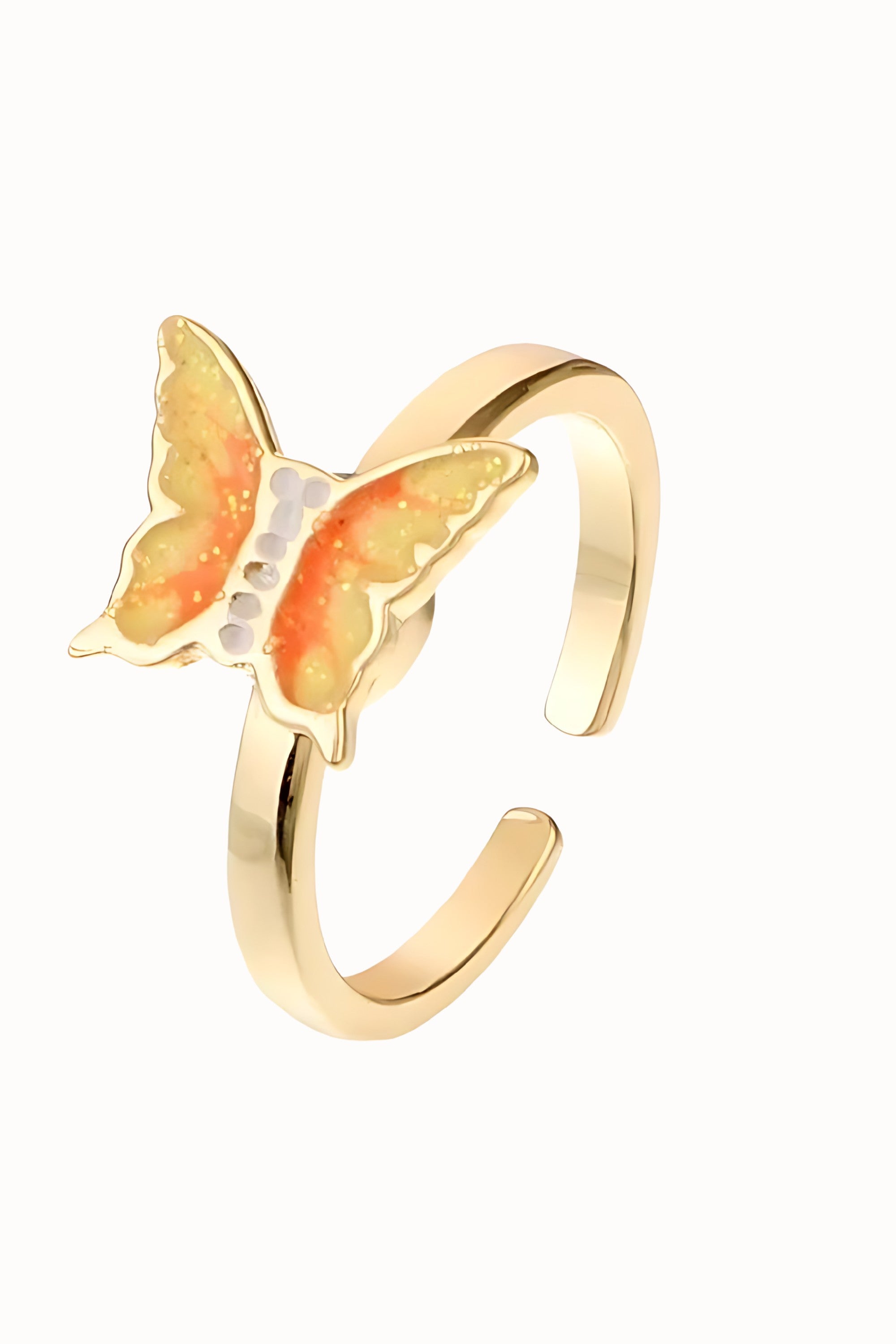 Fidget ring oranje vlinder