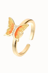 Fidget ring oranje vlinder