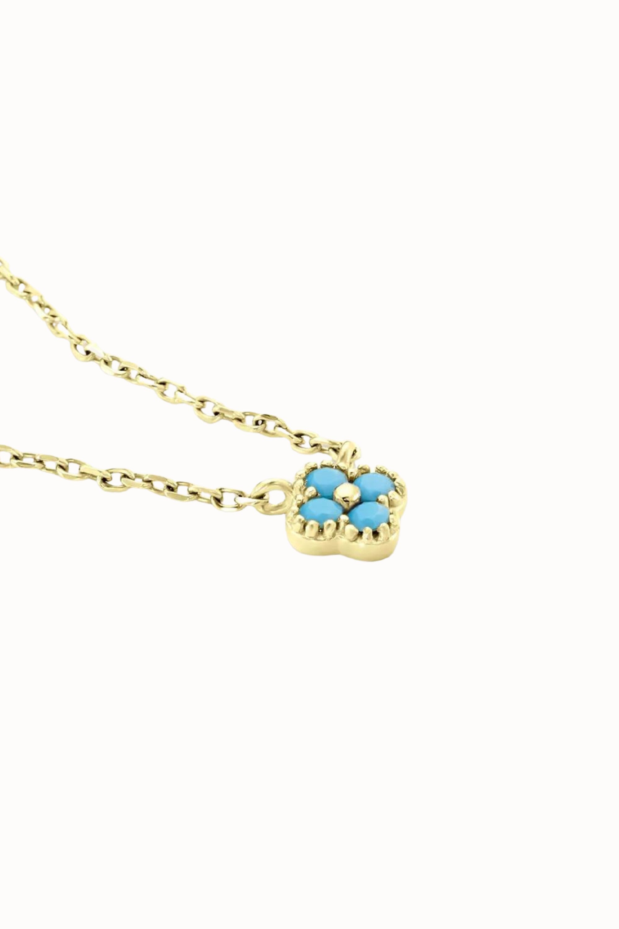 gouden ketting met bloem 