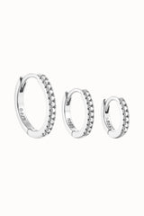 Moissanite huggie earparty zilver