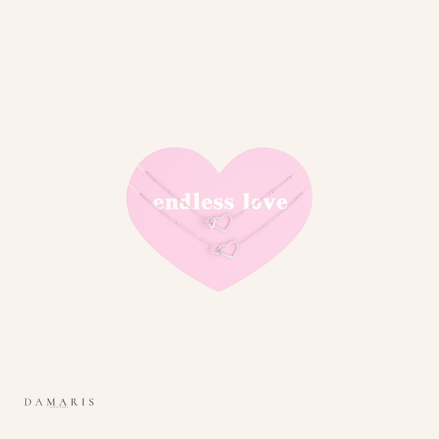 Armband endless love zilver