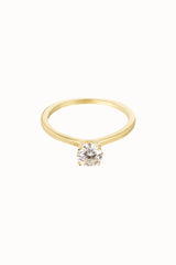 Ring grote moissanite goud